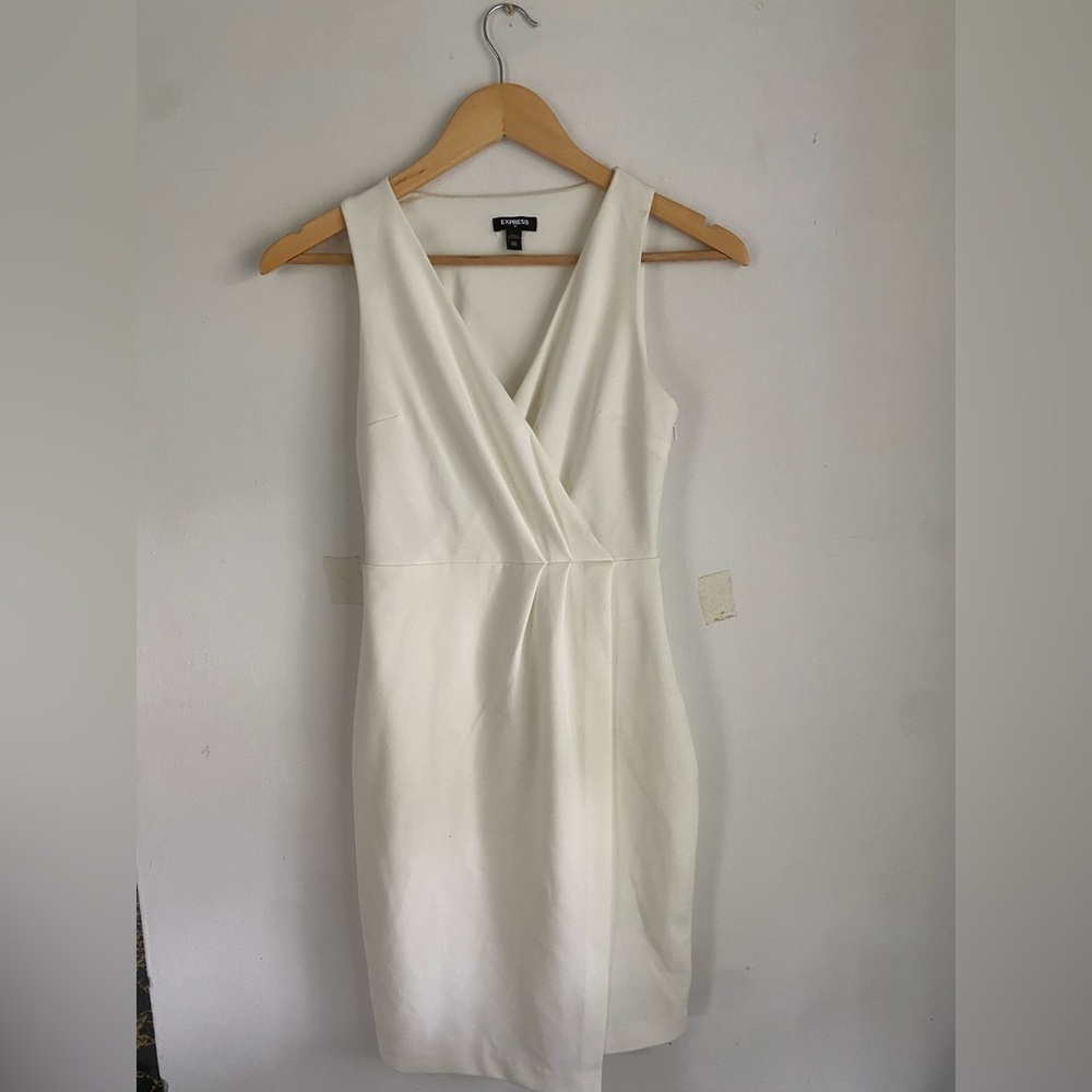 Express Cream Sleeveless Midi Dress